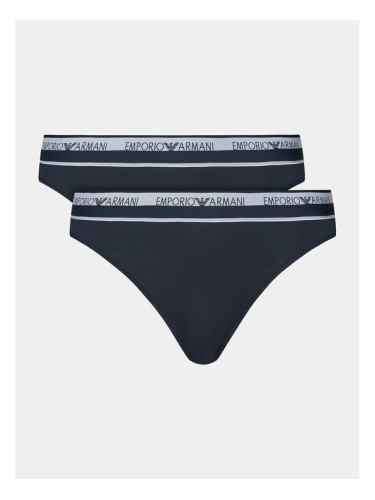 Emporio Armani Underwear Комплект 2 чифта бикини бразилиана 163337 4R227 00135 Тъмносин