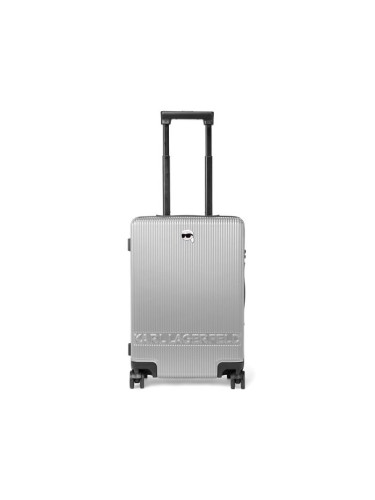 KARL LAGERFELD Самолетен куфар за ръчен багаж 240W3072 Сребрист