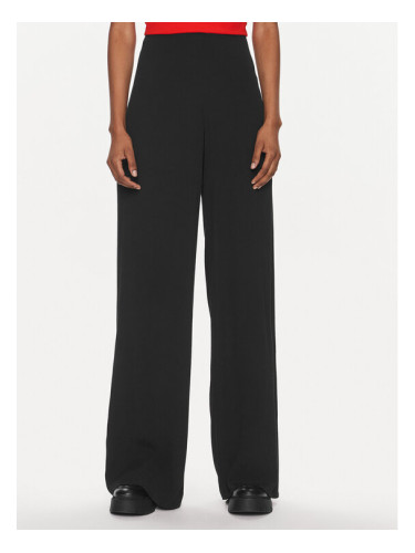 Calvin Klein Jeans Текстилни панталони Chiffon J20J223321 Черен Wide Leg