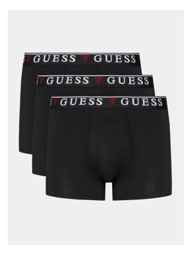 Guess Комплект 3 чифта боксерки Brian U97G01 KCD31 Черен