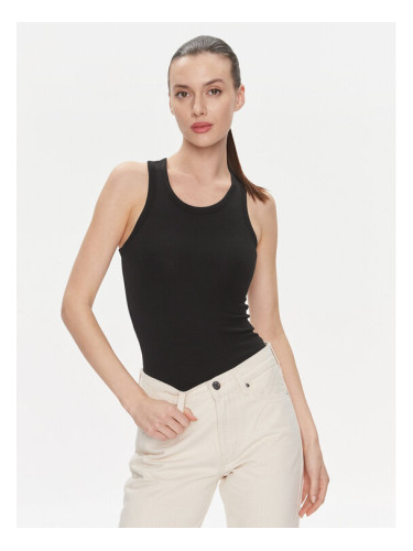 Calvin Klein топ Modal Rib Tank Top K20K206406 Черен Slim Fit