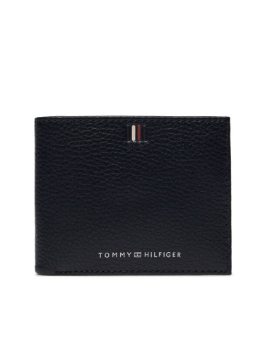 Tommy Hilfiger Голям мъжки портфейл Th Central Mini Cc Wallet AM0AM11854 Тъмносин