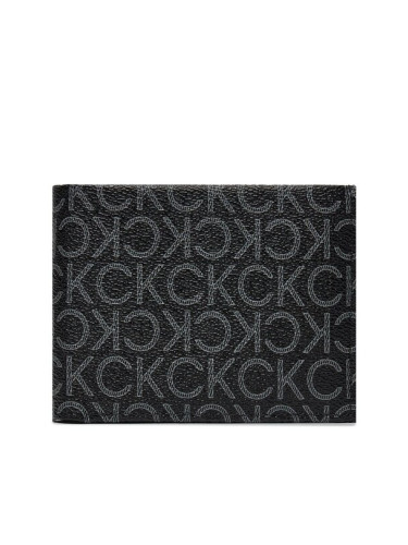Calvin Klein Голям мъжки портфейл Ck Must Mono Trifold 10Cc W/Coi K50K511677 Черен