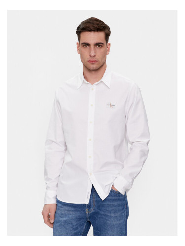 Calvin Klein Jeans Риза Oxford J30J325027 Бял Slim Fit