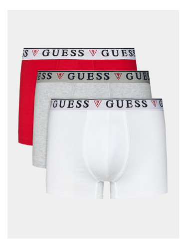 Guess Комплект 3 чифта боксерки U97G01 KCD31 Червен