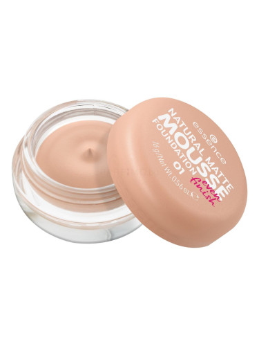 Essence Natural Matte Mousse Фон дьо тен за жени 16 g Нюанс 01