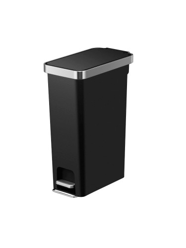 Кош за отпадъци EKO HANA SLIM с педал (40 л) - черен