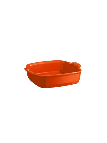 Керамична тава EMILE HENRY SQUARE OVEN DISH квадратна - 22 х 22 см (1.8 л) - цвят оранжев