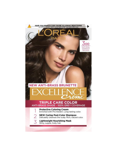 L\'Oréal  EXCELLENCE 300 TRUE DARK BROWN