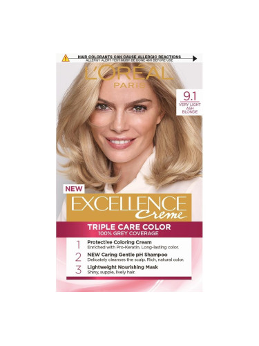 L\'Oréal  EXCELLENCE 9.1 VERY LIGHT ASH BLOND