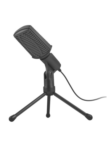 Микрофон Natec Asp, 3.5m жак, стойка, черен