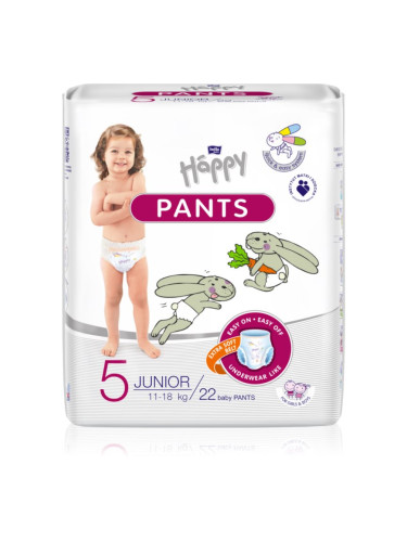 Bella Baby Happy Pants Size 5 Junior еднократни пелени гащички 11-18 kg 22 бр.