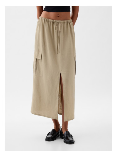 GAP Linen Midi Skirt Utility - Ladies