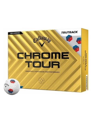 Callaway Chrome Tour White Golf Balls Red/Blue TruTrack