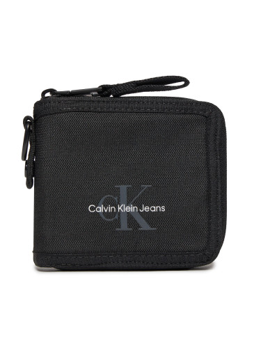 Малък мъжки портфейл Calvin Klein Jeans Sport Essentials Compact Zip Ut K50K510774 Черен