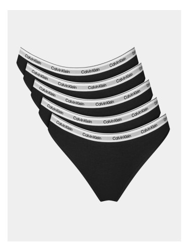 Calvin Klein Underwear Комплект 5 чифта класически бикини 000QD5208E Черен