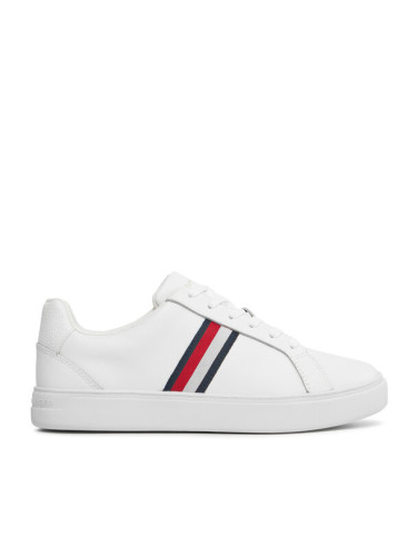 Tommy Hilfiger Сникърси Essential Court Sneaker Stripes FW0FW07779 Бял