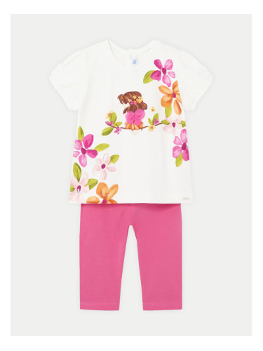 Mayoral Комплект тишърт и клин 01736 Розов Regular Fit