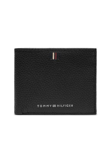 Tommy Hilfiger Голям мъжки портфейл Th Central Mini Cc Wallet AM0AM11854 Черен
