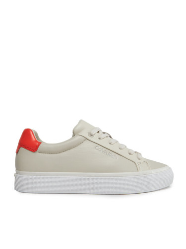 Calvin Klein Сникърси Vulc Lace Up - Diamond Foxing HW0HW01865 Екрю