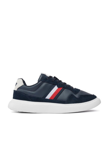 Tommy Hilfiger Сникърси Light Cupsole Lth Mix Stripes FM0FM04889 Син