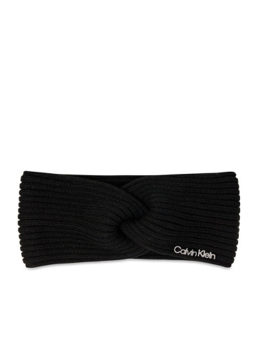 Calvin Klein Лента за глава Ck Must Logo Twisted Headband K60K611400 Черен