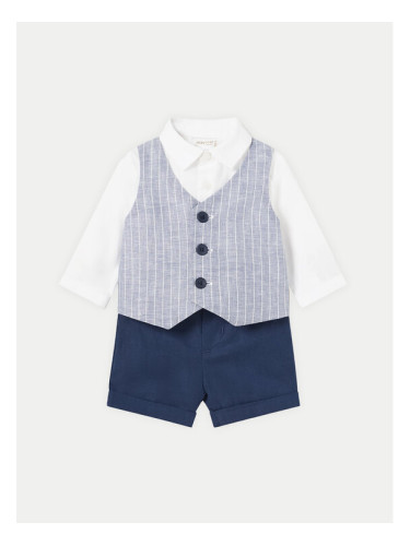 Mayoral Комплект от риза и текстилни шорти 01220 Син Regular Fit