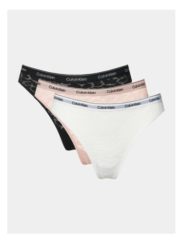 Calvin Klein Underwear Комплект 3 чифта бикини бразилиана 000QD5225E Цветен