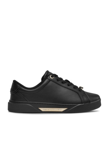 Tommy Hilfiger Сникърси Golden Hw Court Sneaker FW0FW07702 Черен