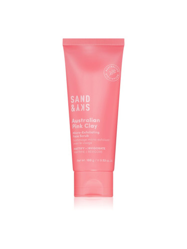 Sand & Sky Australian Pink Clay Micro-Exfoliating Face Scrub микро-ексфолиращ почистващ гел за лице 100 гр.