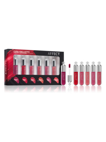 Affect 6 Mini Long-Lasting Liquid Lipsticks комплект течно червило