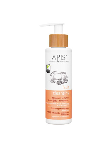 Apis Natural Cosmetics Fruit Cleansing емулсия за почистване на грим за перфектно почистена кожа 150 мл.