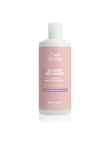Wella Professionals Invigo Blonde Recharge шампоан за руса коса неутрализиращ жълтеникавите оттенъци 500 мл.