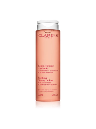 Clarins Cleansing Soothing Toning Lotion почистващ и успокояващ тоник за чувствителна и суха кожа 200 мл.