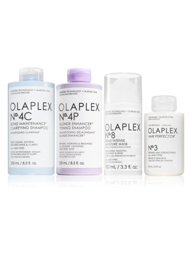 Olaplex The Ultimate Enhancing, Detoxing & Hydrating Kit for Blondes укрепваща грижа (за руса коса)