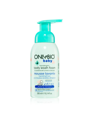 OnlyBio Baby Hypoallergenic почистваща пяна за тяло за деца от раждането им 300 мл.