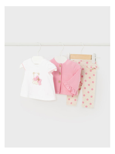 Mayoral Комплект тишърт, пуловер и клин 01715 Цветен Slim Fit