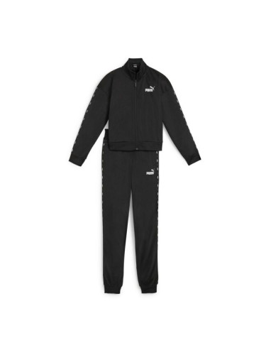 Puma ESSENTIALS TAPE TRICOT SUIT CL G Спортен екип за момичета, черно, размер