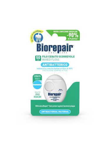 Biorepair Antibacterial Waxed Floss Конец за зъби 1 бр