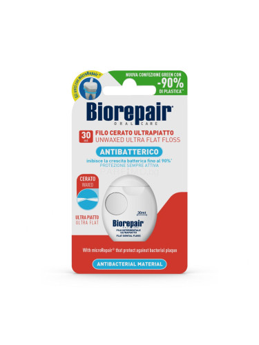 Biorepair Antibacterial Unwaxed Ultra Flat Floss Конец за зъби 1 бр