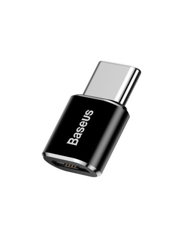 Преходник Baseus Mini, Micro USB F към Type-C, OTG, Черен - 40398