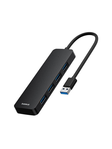 USB хъб Baseus UltraJoy, 4 Порта, USB към 4xUSB 3.0, 0.15m, Черен - 12073