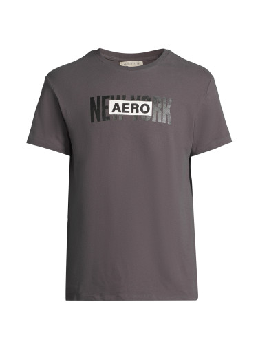 AÉROPOSTALE Тениска 'NEW YORK'  тъмносиво / черно / бяло