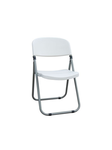 Сгъваем стол цвят бял-сив