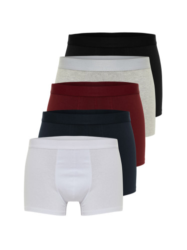 Trendyol Multi Color Multi Color Basic 5-Pack Cotton Boxer