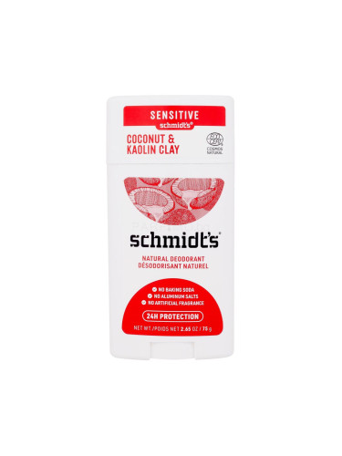 schmidt's Coconut & Kaolin Clay Natural Deodorant Дезодорант за жени 75 гр