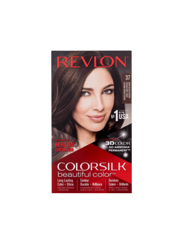 Revlon Colorsilk Beautiful Color Боя за коса за жени 59,1 ml Нюанс 37 Dark Golden Brown