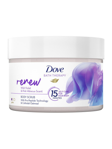 Dove Bath Therapy Renew Body Scrub Ексфолиант за тяло за жени 295 ml