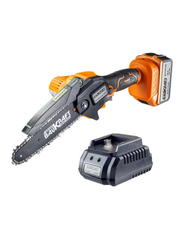 Мини акумулаторна резачка Baukraft BK-GP25, 18V, 4Ah, 15 см шина, 1/4" верига