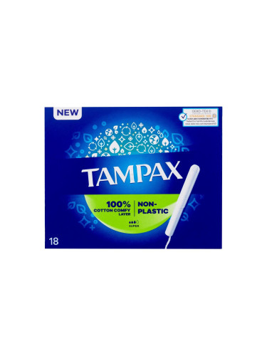 Tampax Non-Plastic Super Тампон за жени Комплект